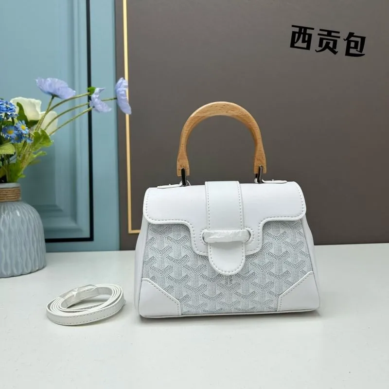 Goyard White Top Handle Bag 501