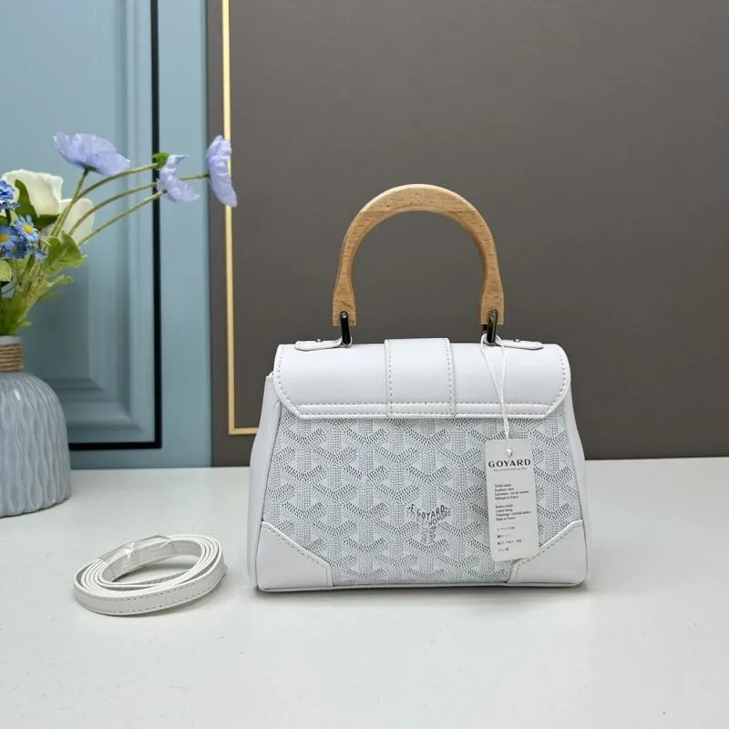 Goyard White Top Handle Bag 501 - Image 3
