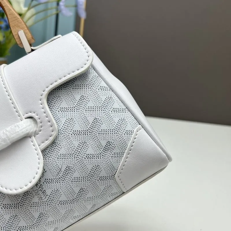 Goyard White Top Handle Bag 501 - Image 6