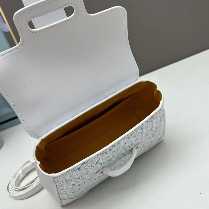 Goyard White Top Handle Bag 501 - Image 7