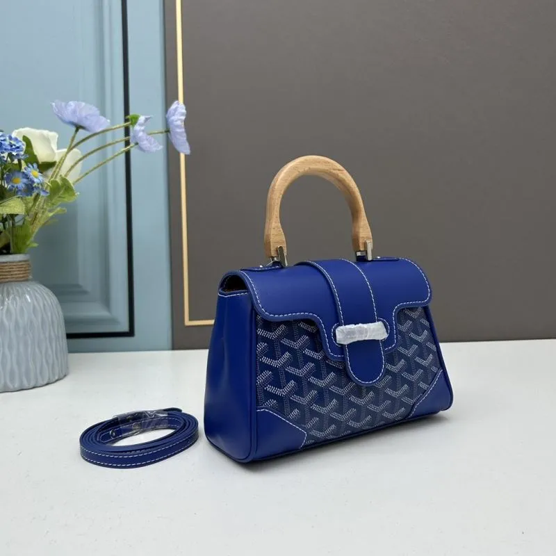 Alternative view of Goyard Blue Top Handle Bag 503