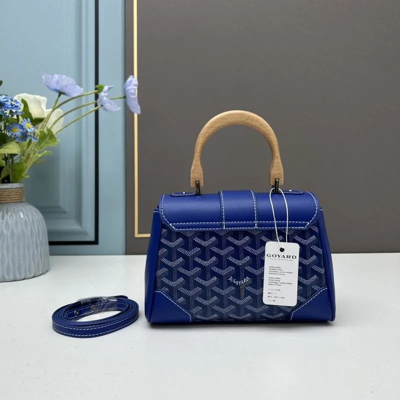 Goyard Blue Top Handle Bag 503 - Image 3