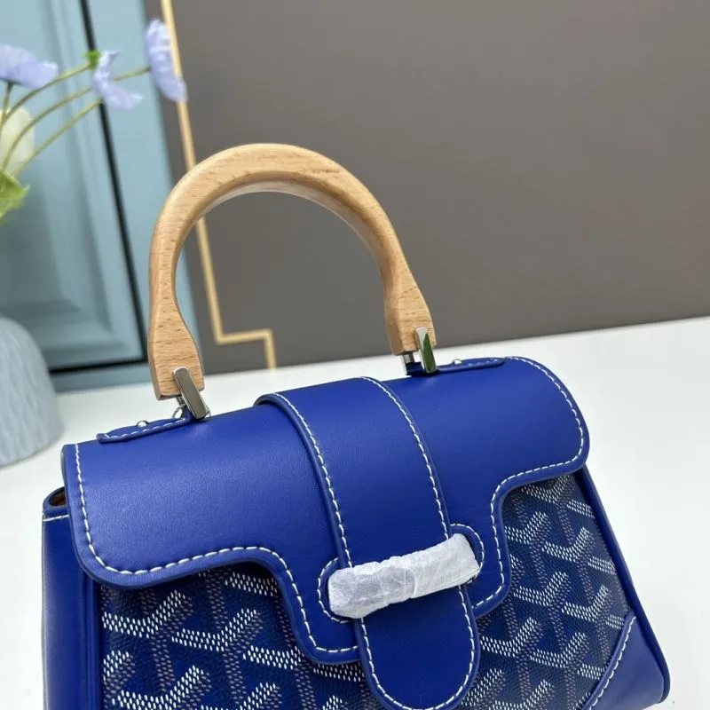 Goyard Blue Top Handle Bag 503 - Image 4