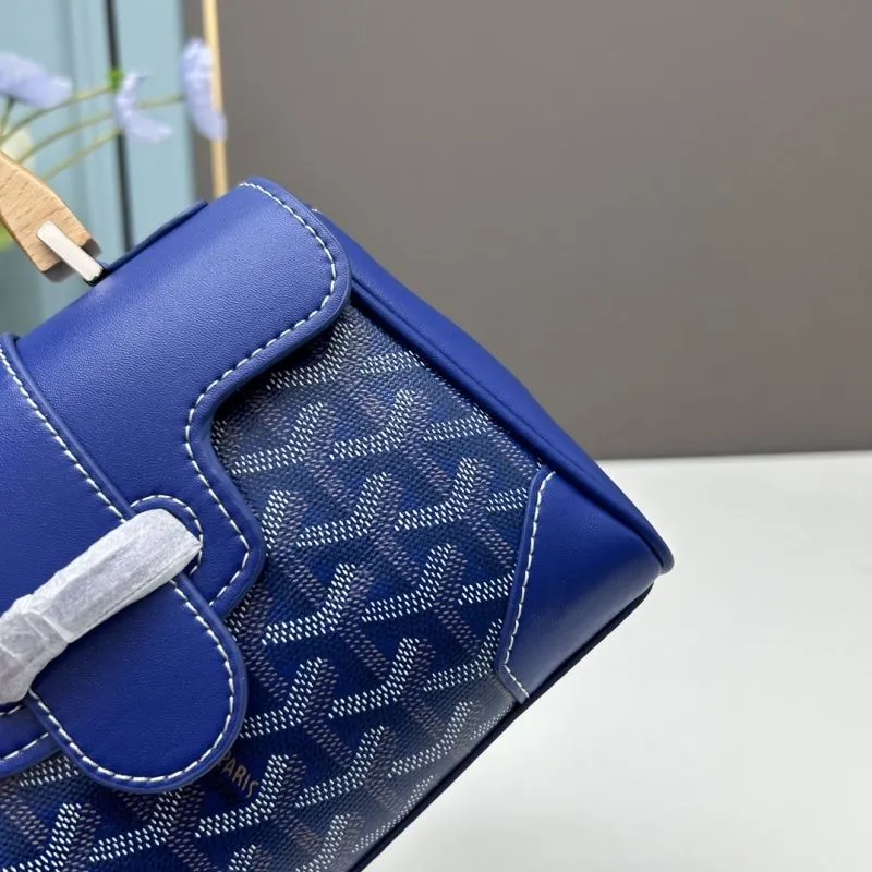 Goyard Blue Top Handle Bag 503 - Image 5