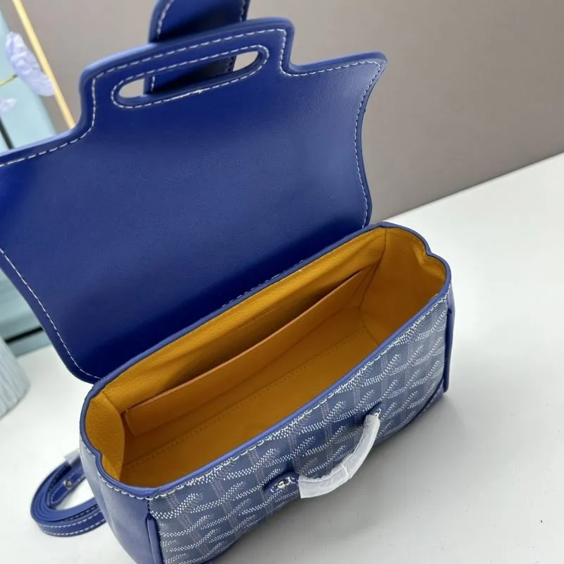 Goyard Blue Top Handle Bag 503 - Image 7