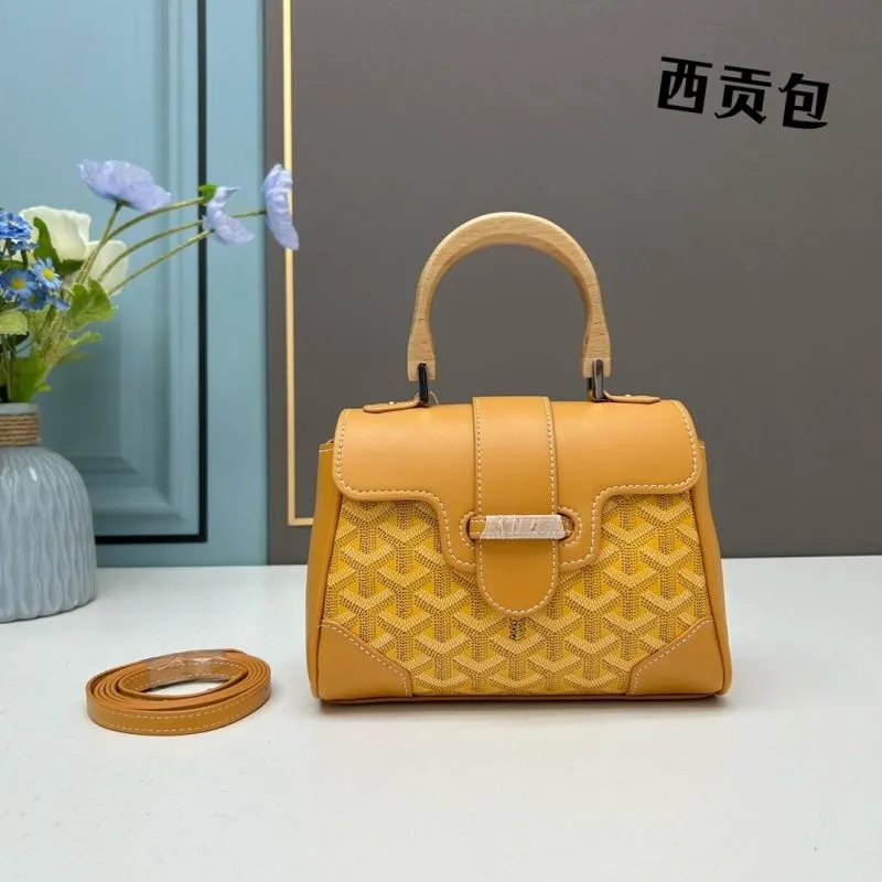 Goyard Yellow Top Handle Bag 504