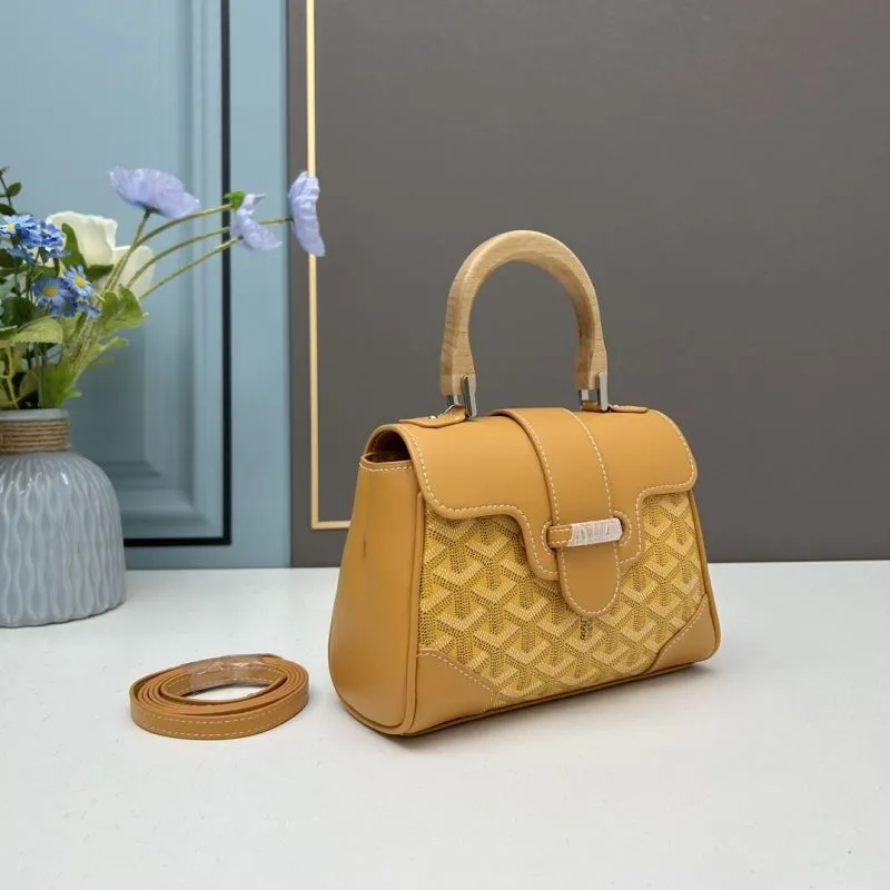 Alternative view of Goyard Yellow Top Handle Bag 504
