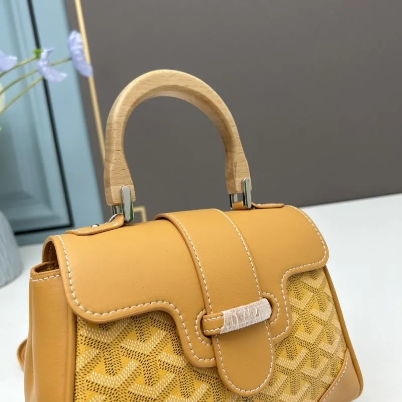Goyard Yellow Top Handle Bag 504 - Image 4