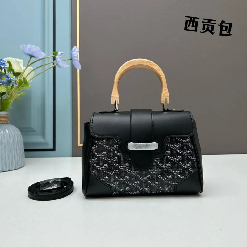 Goyard Black Top Handle Shoulder Bag 506