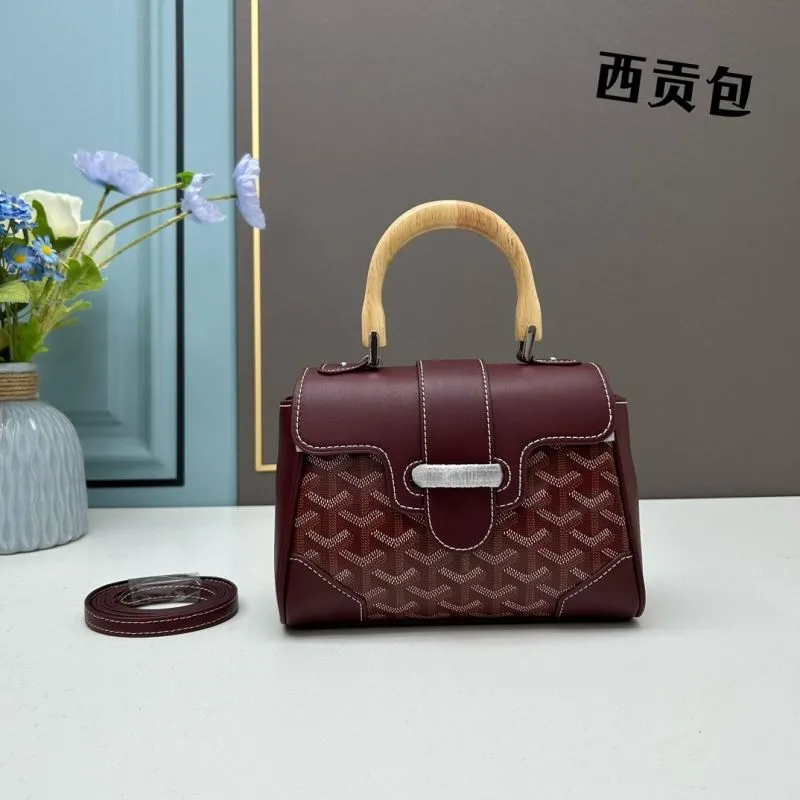Goyard Burgundy Top Handle Bag 507