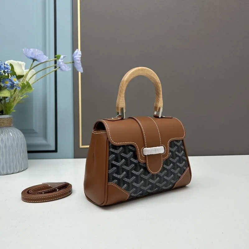 Alternative view of Goyard Brown Black Mini Top Handle Crossbody Bag 508