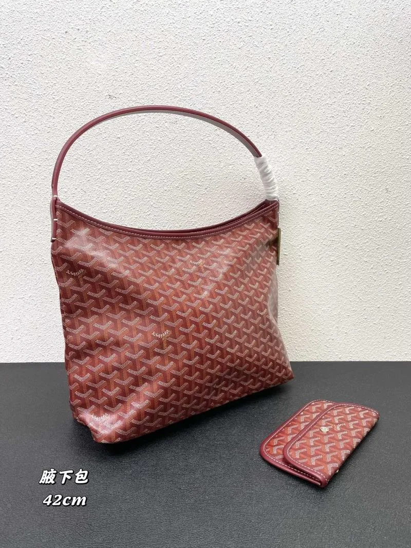 Alternative view of Goyard Burgundy Hobo Underarm Bag with Pouch 42cm