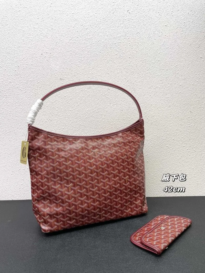 Goyard Burgundy Hobo Underarm Bag with Pouch 42cm - Image 3
