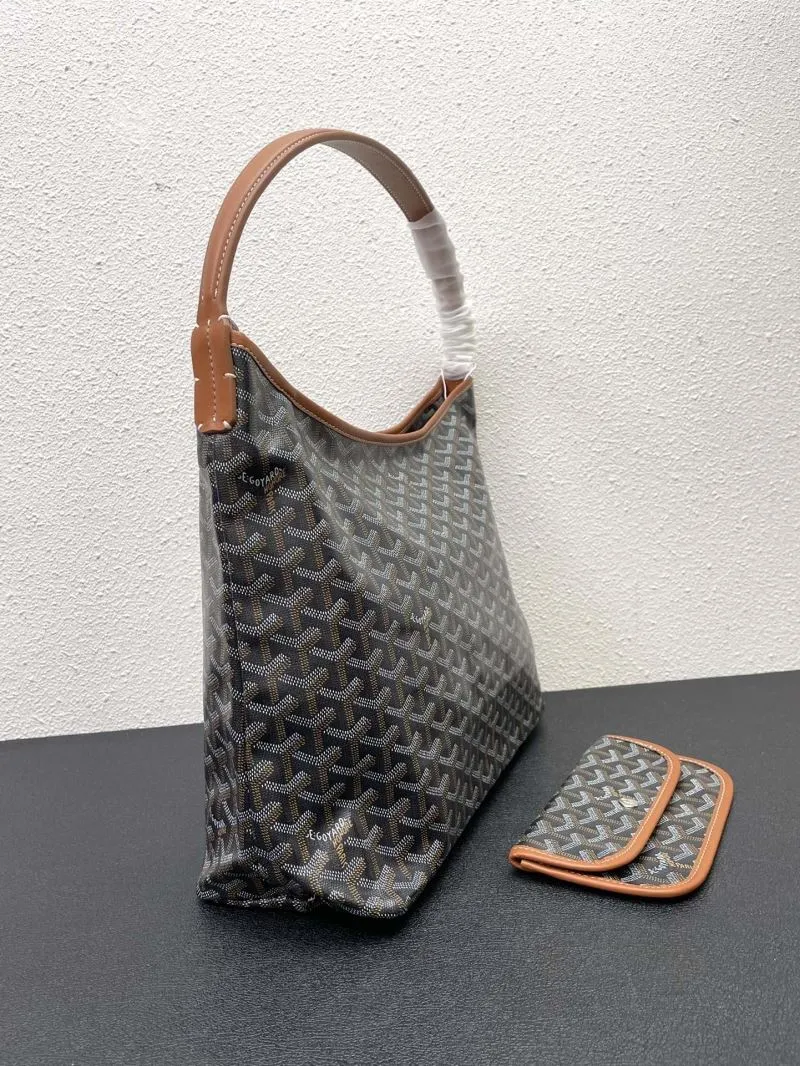 Goyard Black Hobo Shoulder Bag with Pouch 42cm - Image 4