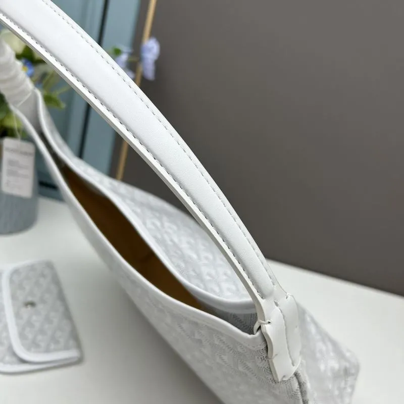 Goyard White Hobo Underarm Bag with Pouch - Image 4