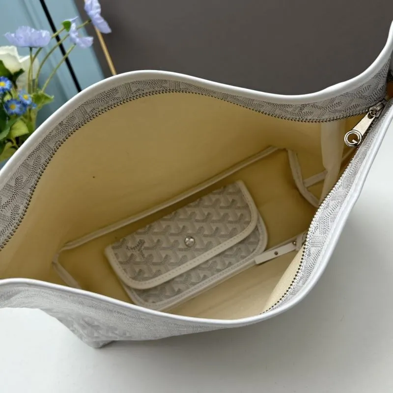 Goyard White Hobo Underarm Bag with Pouch - Image 8
