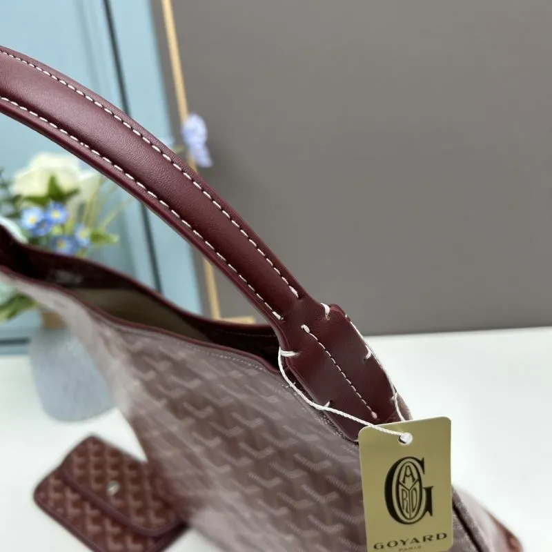 Goyard Burgundy Hobo Shoulder Bag with Pouch - Image 4