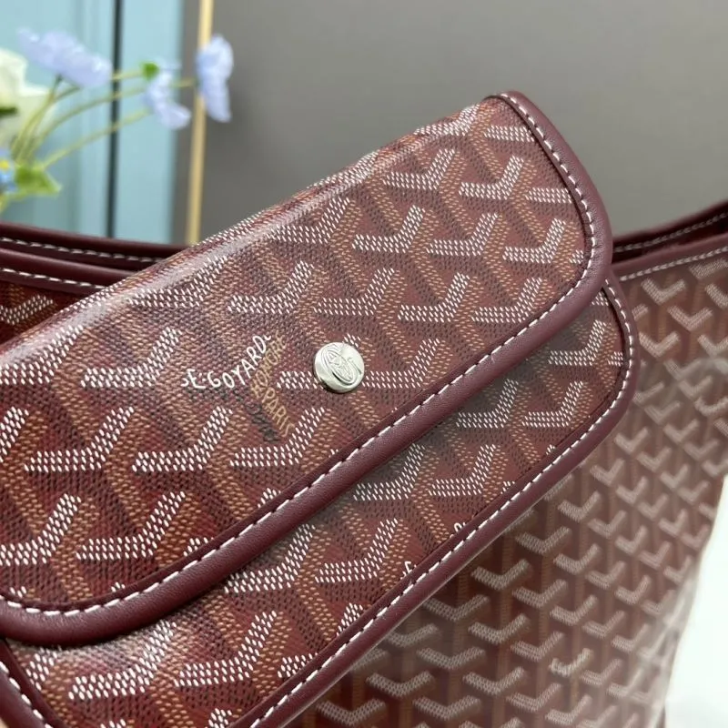 Goyard Burgundy Hobo Shoulder Bag with Pouch - Image 6