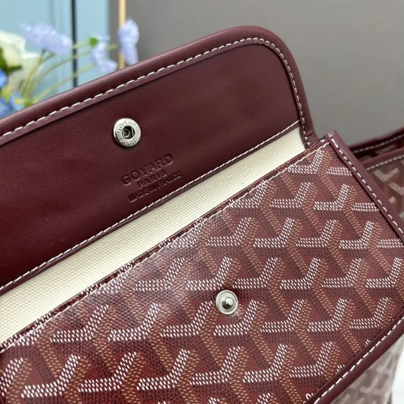 Goyard Burgundy Hobo Shoulder Bag with Pouch - Image 7