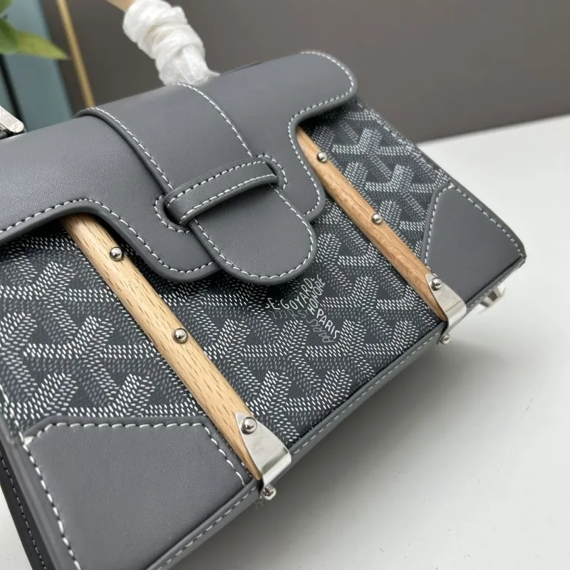Goyard Gray Top Handle Crossbody Bag - Image 4