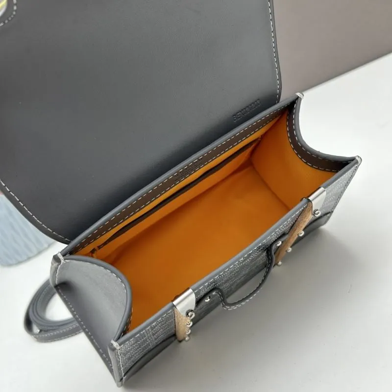 Goyard Gray Top Handle Crossbody Bag - Image 7