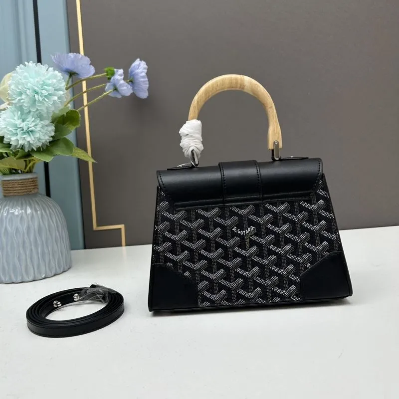 Goyard Black Top Handle Bag 528 - Image 3