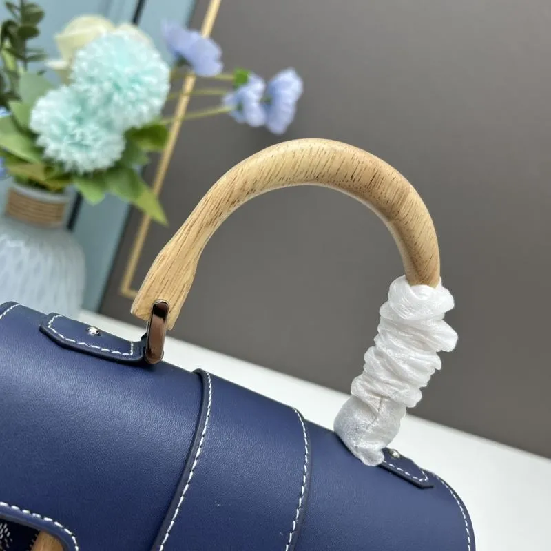 Goyard Navy Blue Small Top Handle Bag 529 - Image 6