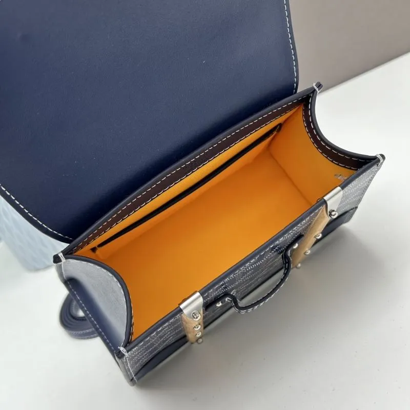Goyard Navy Blue Small Top Handle Bag 529 - Image 7