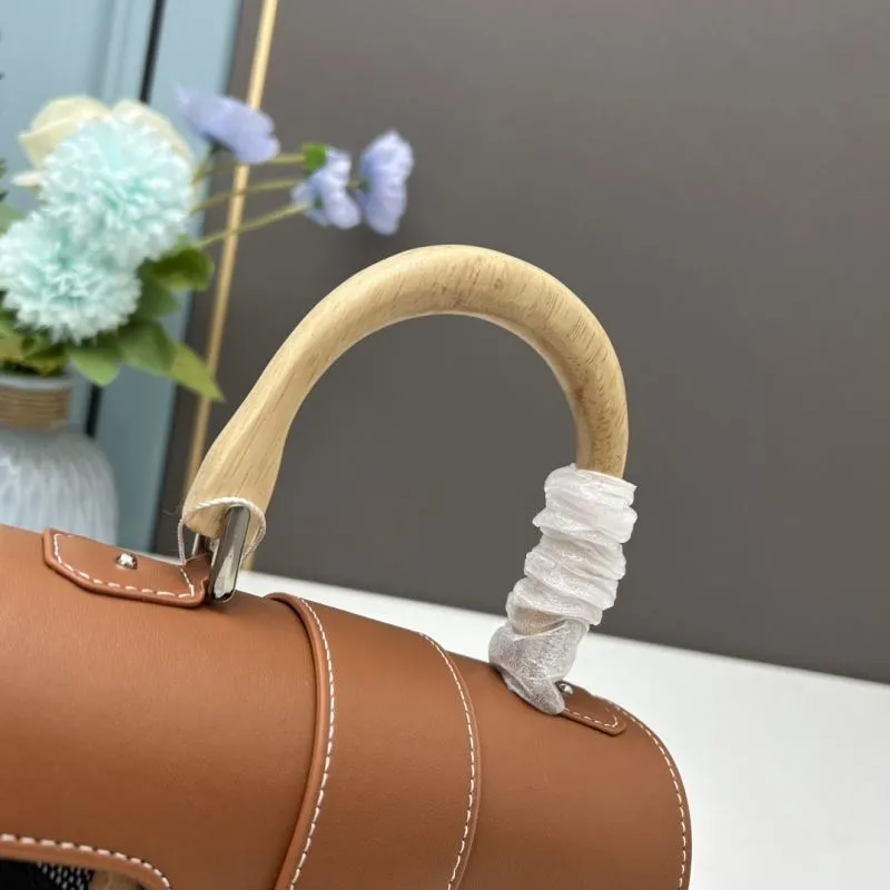 Goyard Saigon Brown Black Top Handle Bag - Image 6