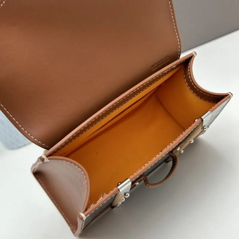 Goyard Saigon Brown Black Top Handle Bag - Image 7