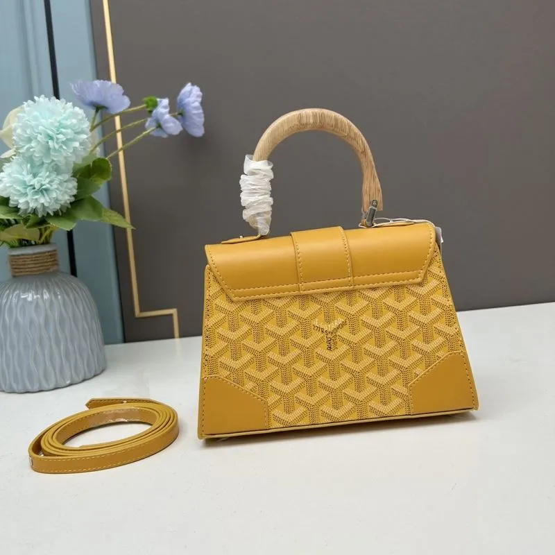 Goyard Yellow Top Handle Crossbody Bag - Image 3