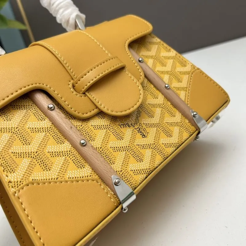 Goyard Yellow Top Handle Crossbody Bag - Image 4