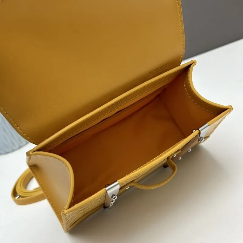 Goyard Yellow Top Handle Crossbody Bag - Image 6