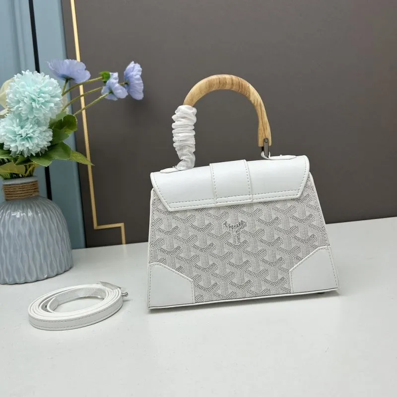 Goyard White Top Handle Handbag 532 - Image 3