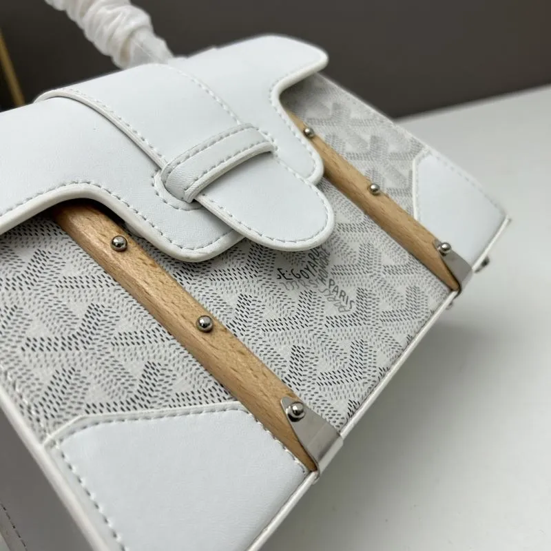 Goyard White Top Handle Handbag 532 - Image 5