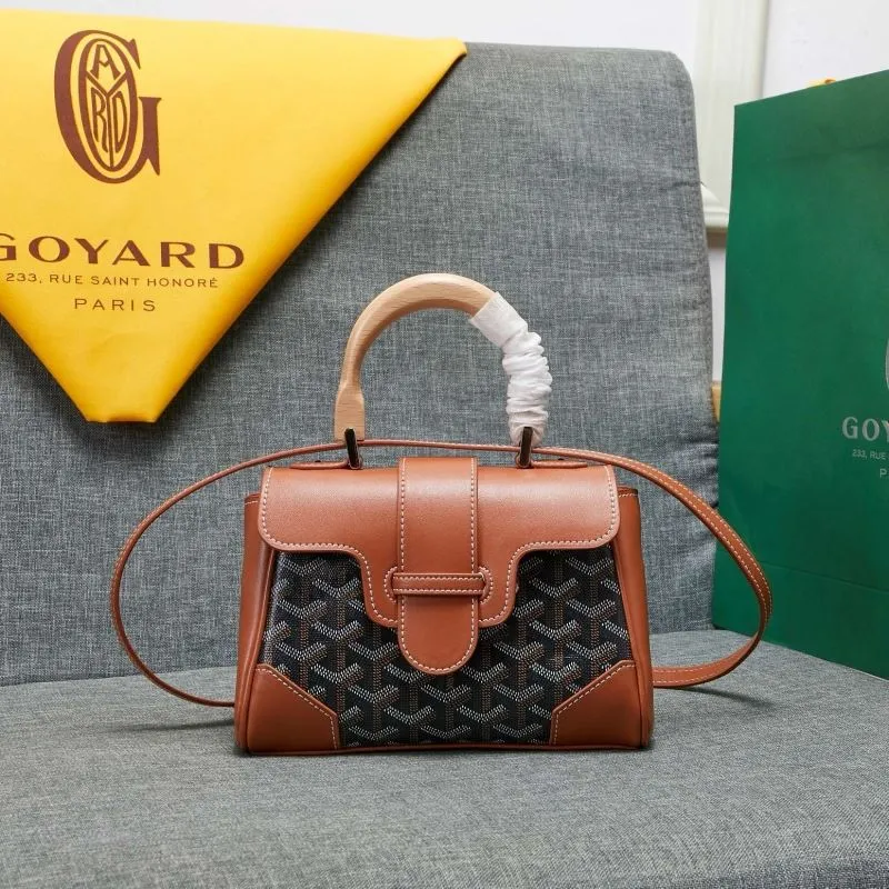 Goyard Brown Black Top Handle Bag 534