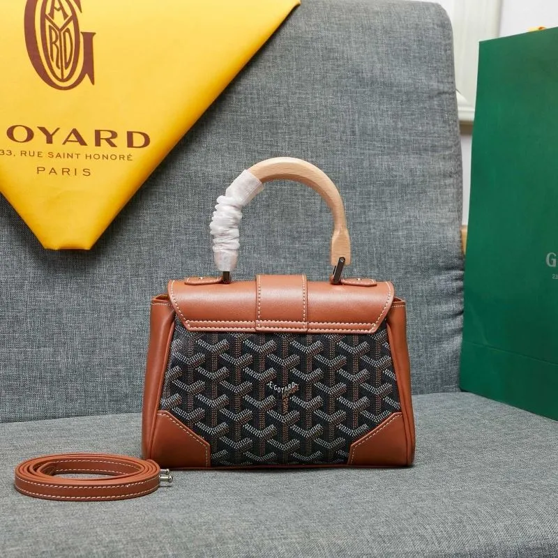 Goyard Brown Black Top Handle Bag 534 - Image 3