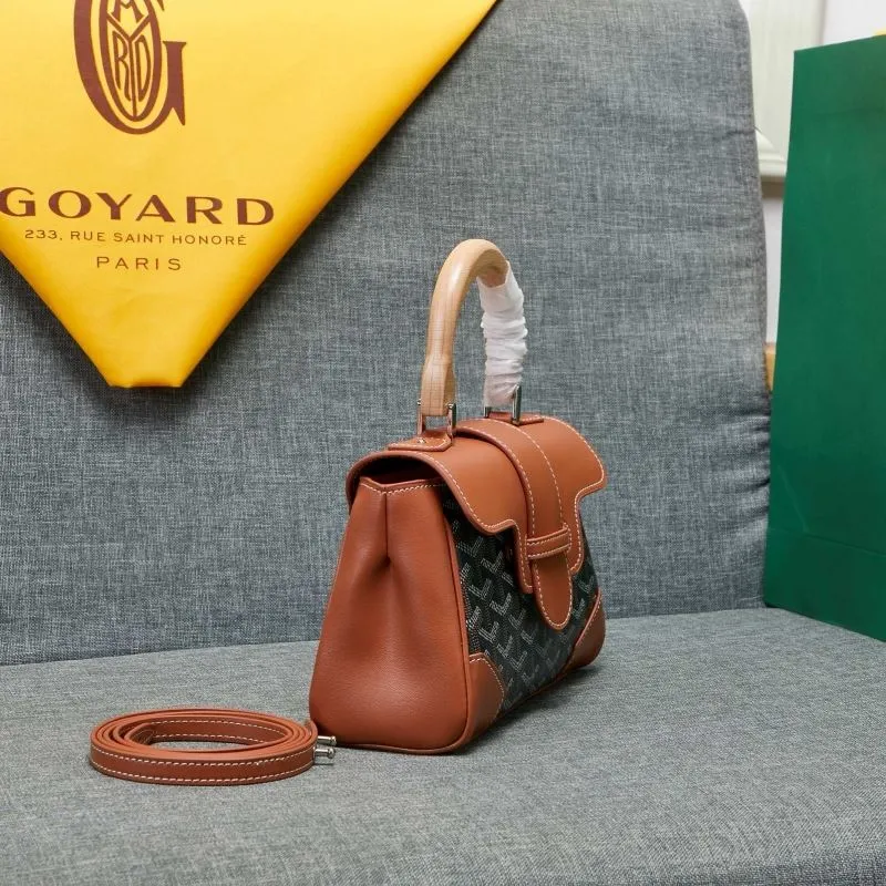 Goyard Brown Black Top Handle Bag 534 - Image 4