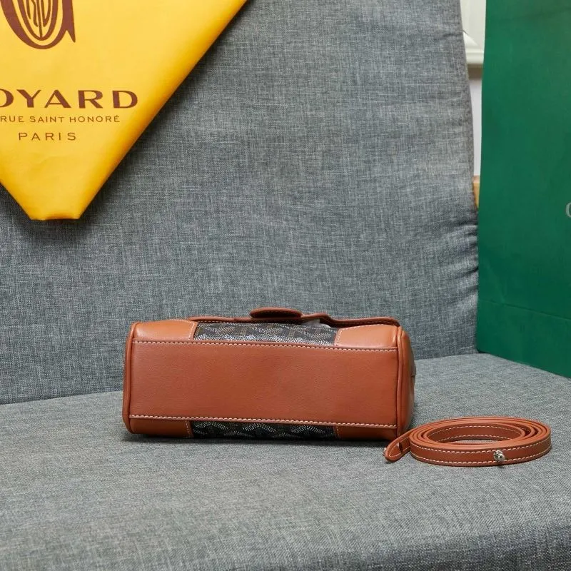 Goyard Brown Black Top Handle Bag 534 - Image 5