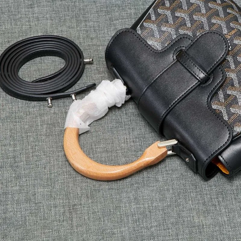 Goyard Black Top Handle Bag 535 - Image 6