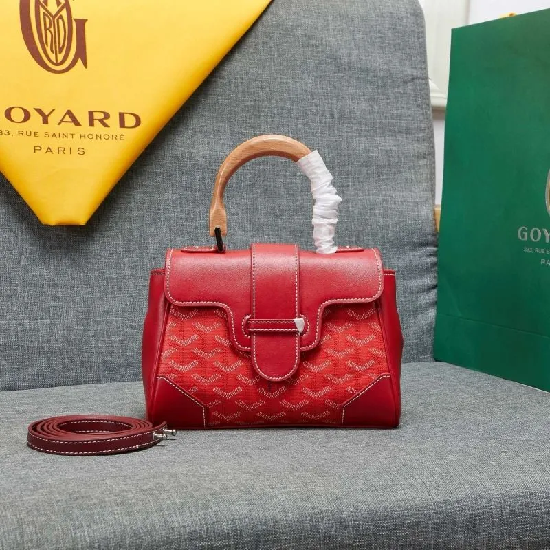Alternative view of Goyard Red Top Handle Bag 536