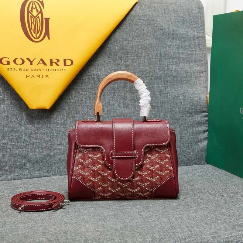 Alternative view of Goyard Burgundy Top Handle Bag 538