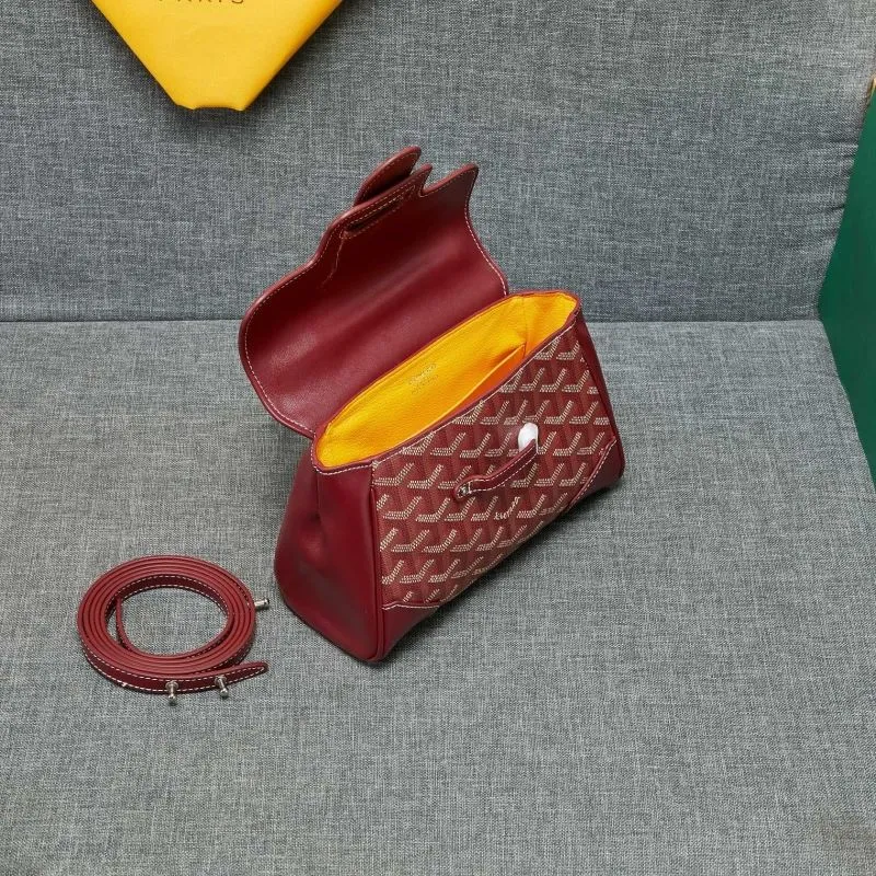 Goyard Burgundy Top Handle Bag 538 - Image 7