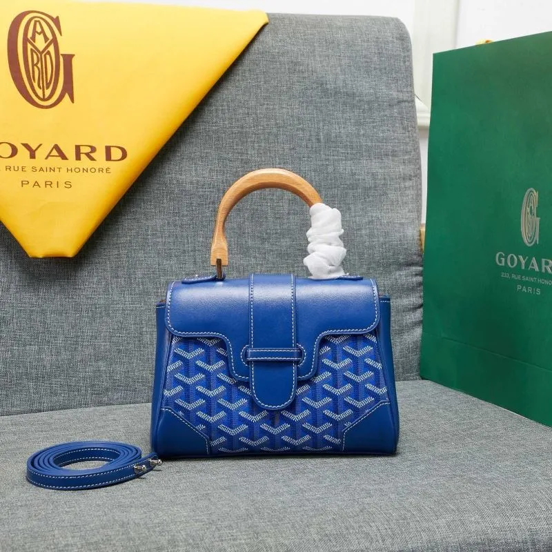 Alternative view of Goyard Blue Top Handle Bag 539