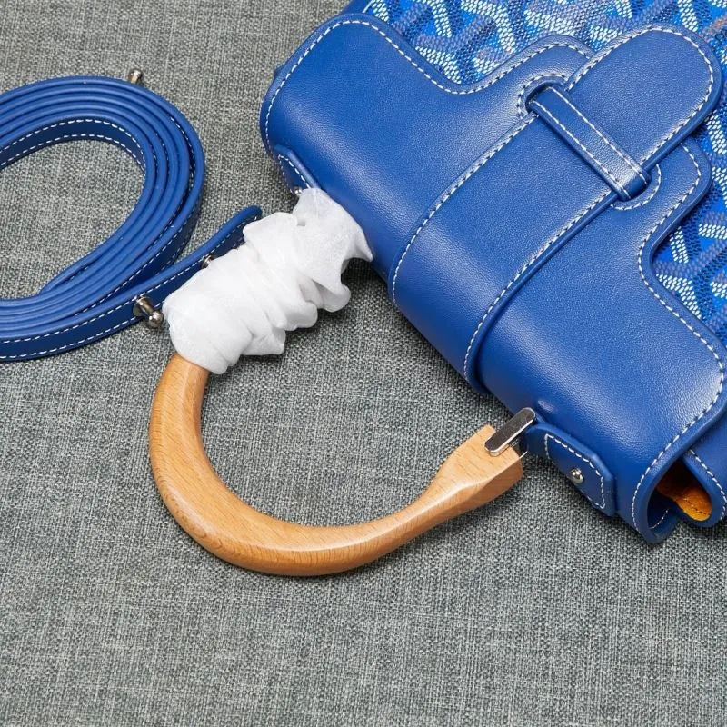 Goyard Blue Top Handle Bag 539 - Image 5