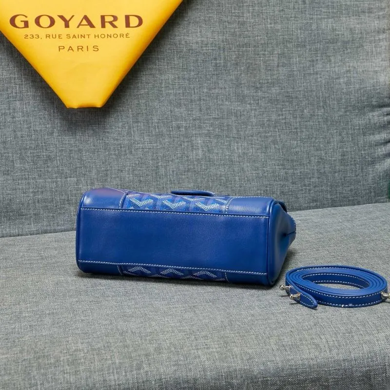 Goyard Blue Top Handle Bag 539 - Image 6
