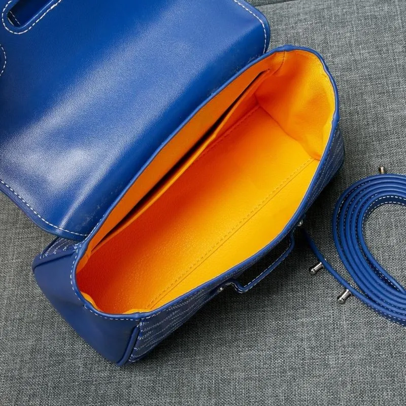 Goyard Blue Top Handle Bag 539 - Image 8