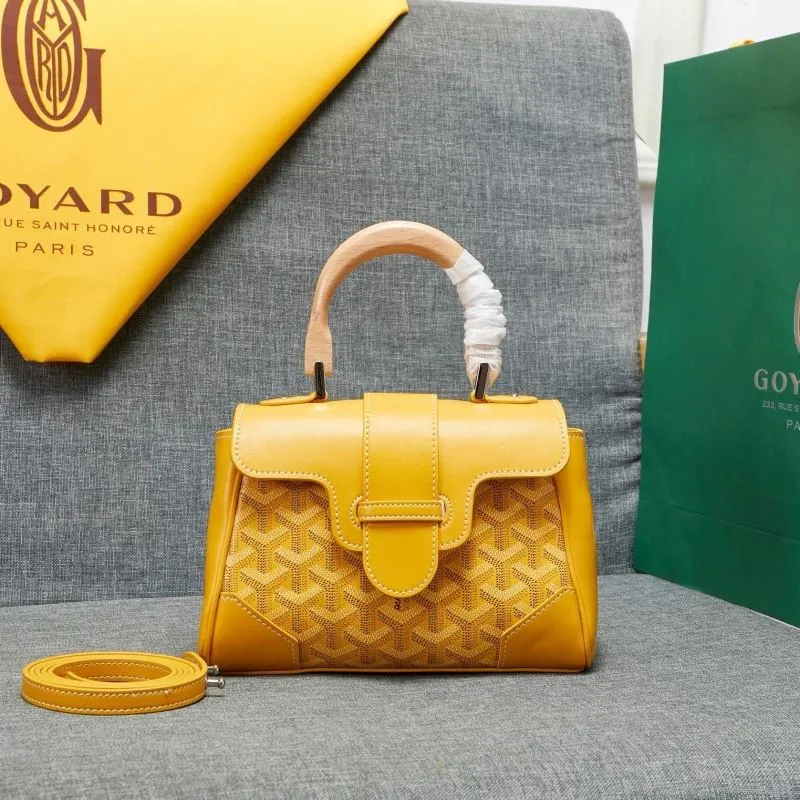 Goyard Yellow Top Handle Bag 541