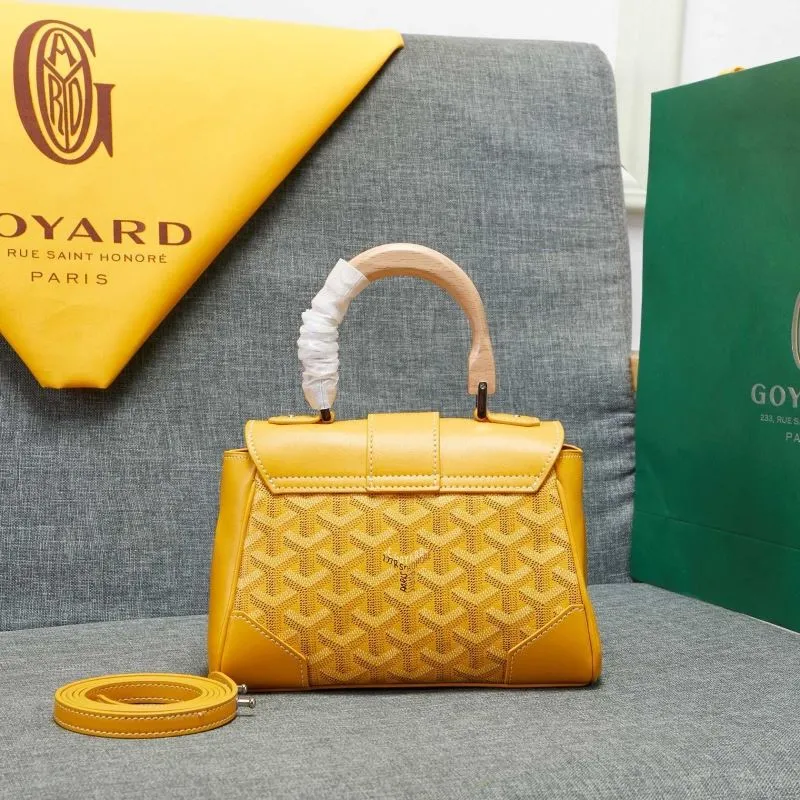 Alternative view of Goyard Yellow Top Handle Bag 541