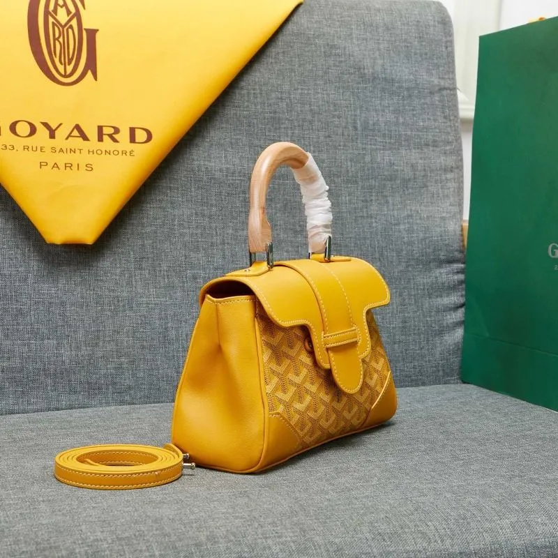 Goyard Yellow Top Handle Bag 541 - Image 3